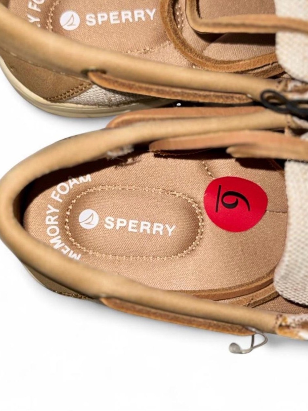 Sperry Top-Sider Whalefish Womens Size 6 Brown Gold Leather Memory Foam Shoes - Picture 6 of 11